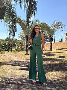 Conjunto Alfaiataria Isabela Verde Folha
