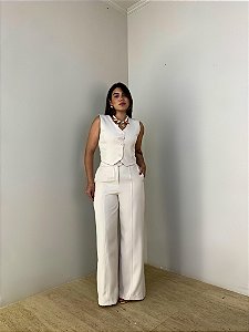 Conjunto Alfaiataria Isabela Bege Areia