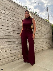 Conjunto Dora Vermelho Bordô