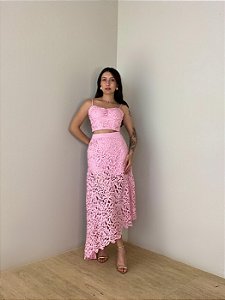 Conjunto Renda Jane Rosa Claro