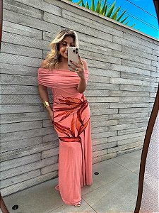 Vestido Tule Maxi Estrelicia Farm