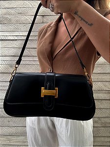 Bolsa Couro (Courino) Preta