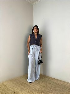 Calça Pantalona Isabela Cinza