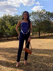 Calça Alfaiataria Chloe Azul Marinho