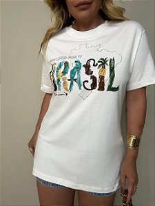 T-Shirt Média Soy Brasil Off White Farm