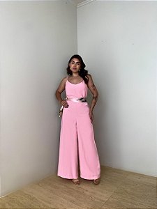 Macacão Alcinha Karina Rosa Danone