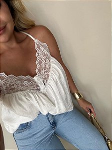 Regata Renda Ester Branca