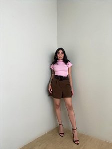 Short Alfaiataria Dalila Marrom