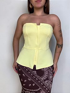 Corselet Alfaiataria Vitória Amarelo