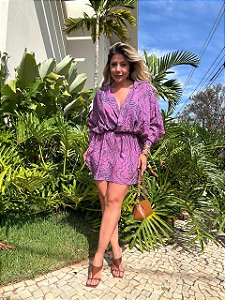 Vestido Chemise Estampado Floral Animale