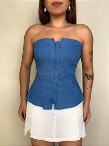 Corselet Alfaiataria Vitória Azul