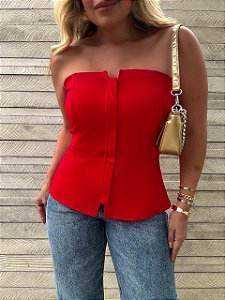 Corselet Alfaiataria Vitória Vermelho