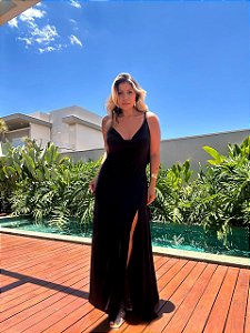 Vestido Longo Trancoso Preto
