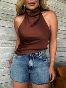 Blusa Gola Degagê Ester Marrom