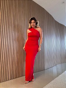 Vestido Longo Búzios Vermelho