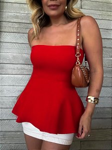 Blusa Peplum Vitória Vermelha