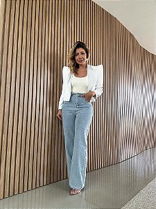 Calça Jeans Clara Cravejada