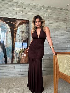 Vestido Longo Maresias Marrom
