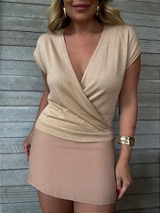 Blusa Lurex Gaby Dourada