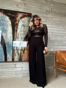 Calça Pantalona Noronha Preta