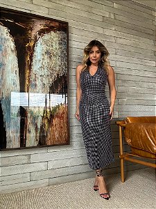 Vestido Midi Preto Brilhos Preá