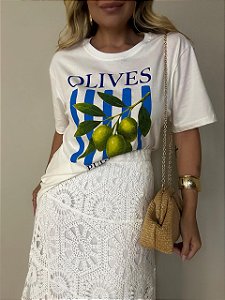 T-shirt Junia Olives Off White