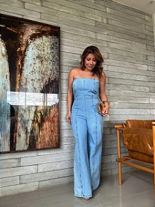 Macacão Junia Jeans Claro