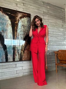 Conjunto Alfaiataria Teresa Vermelho