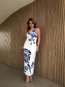 Vestido Ombro Só Estampado Paraíso Farm