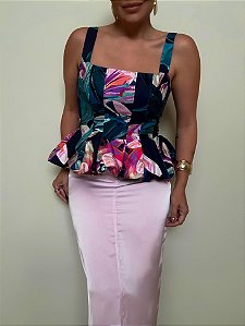 Blusa Balonê Estampada Lilia Farm