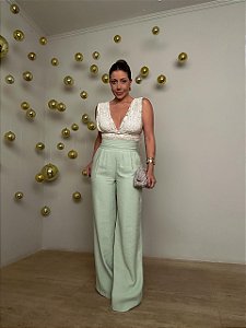 Calça Pantalona Noronha Verde Claro