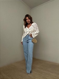 Calça Jeans Clara Marmorizada