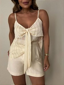 Regata Alcinha Chloé Bege Creme