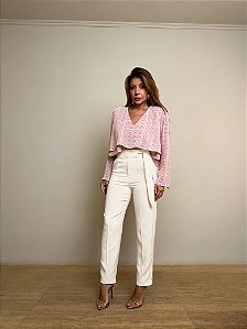 Calça Alfaiataria Leonor Bege Claro