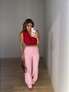 Calça Alfaiataria Francesca Rosa