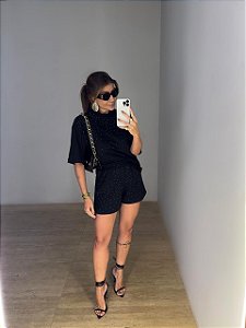 Conjunto Cravejado Leonor Preto