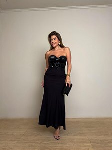 Saia Midi Lorenza Preta