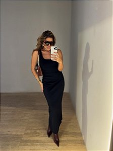 Vestido Midi Antonietta Preto