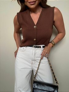 Colete Modal Antonietta Marrom