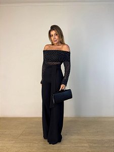 Calça Alfaiataria Amarração Fiorenza Preta