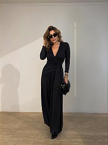 Macacão Transpassado Costanza Preto