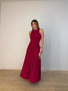 Vestido Midi Lorenza Cereja