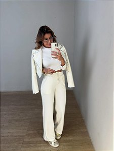 Calça Moletinho Dora Off White
