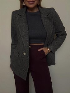 Maxi Blazer Alfaiataria Leonie Chumbo