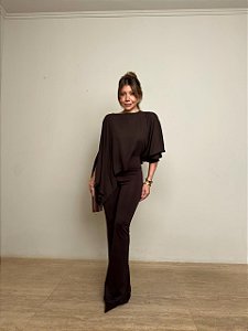 Calça Flare Marcela Marrom