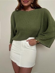 Blusa Tricot Matilde Verde (PRÉ-VENDA ENVIO À PARTIR DO DIA 2 DE MAIO)
