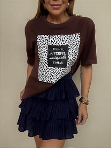 Maxi T-shirt Francesca Marrom