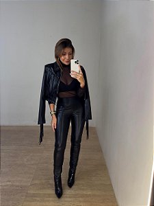 Calça Courino Romina Preto