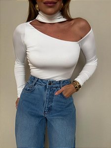 Blusa Gola Alta Ravena Off White