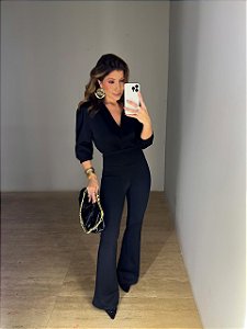 Calça Flare Marcela Preta